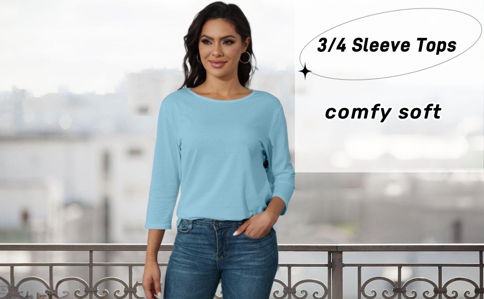 Women''s 3/4 Sleeve Tops