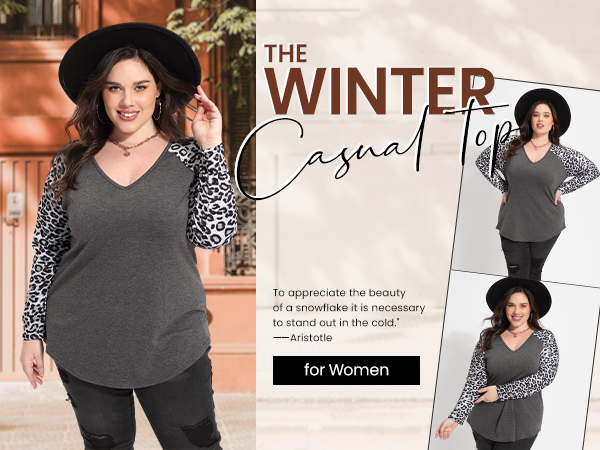 plus size long sleeve tops