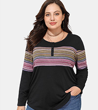 plus size henleny tops