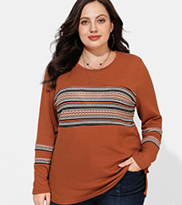 plus size long sleeve tops