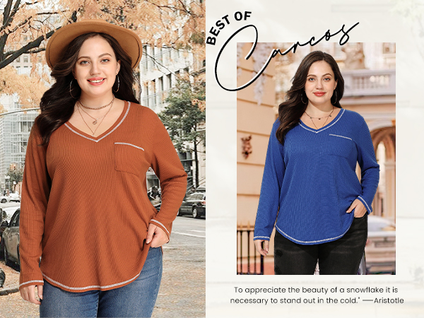 plus size long sleeve tops