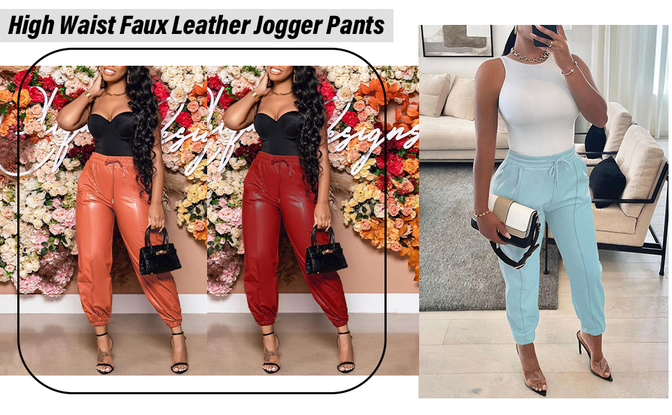 women leather pants