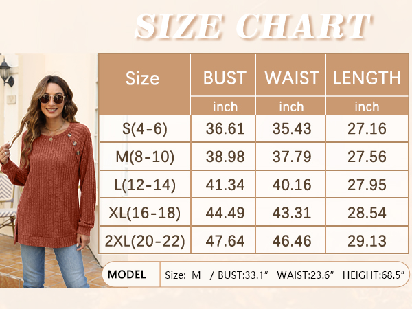 Bofell size chart S 4-6、M 8-10、L 12-14、XL 16-18、2XL 20-22 bust waist length