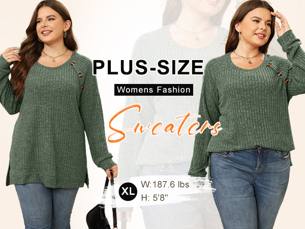 Oversized sweaters for women loose fit, suit for any body shapes.