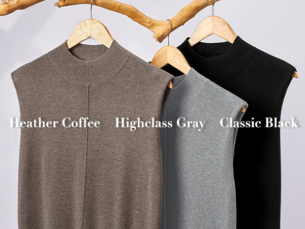 black/gray/coffee tops for women