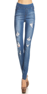 Ripped Denim Jeggings