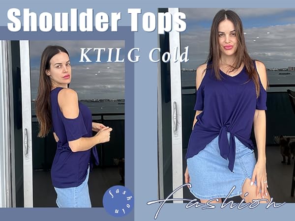 womens cold shoulder tops