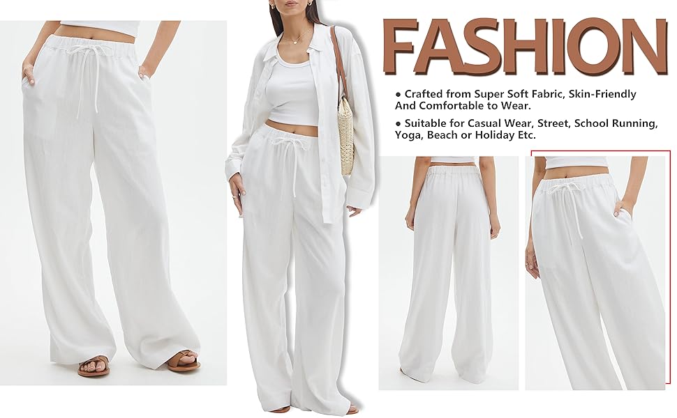 Linen Palazzo Pants