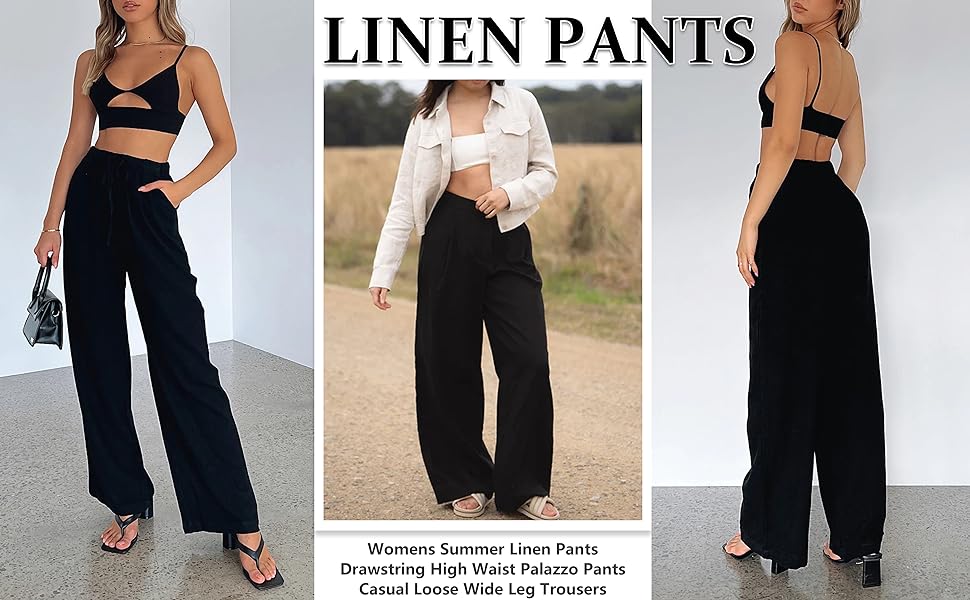 Linen Palazzo Pants