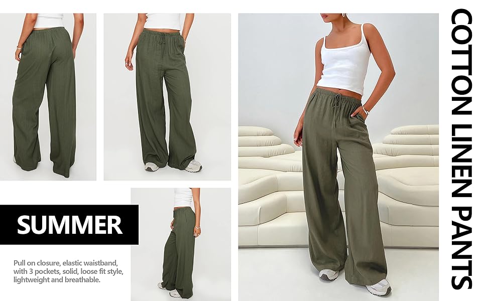 Linen Palazzo Pants