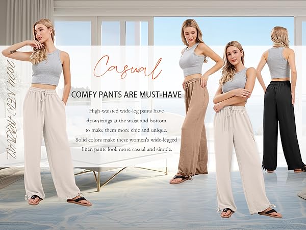 WIDE LEG PANTS FOR WOMEN