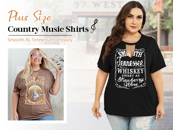 plus size country music shirts