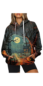 oversized crewneck sweatshirt for women halloween camo hoodie