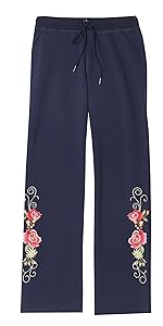 embroidered sweatpants