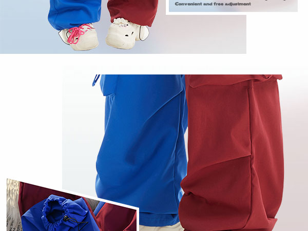 Drawstring cuffs design;Two Styles of dressing:Wide leg / Joggers