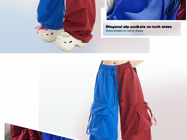 Diagonal slip pockets on both sides;Convenient to carry items