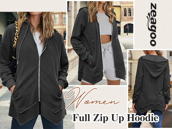 Dark grey hoodie womens