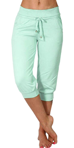 womens capri sweatpants with pockets