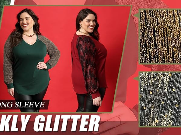 plus size glitter shirt