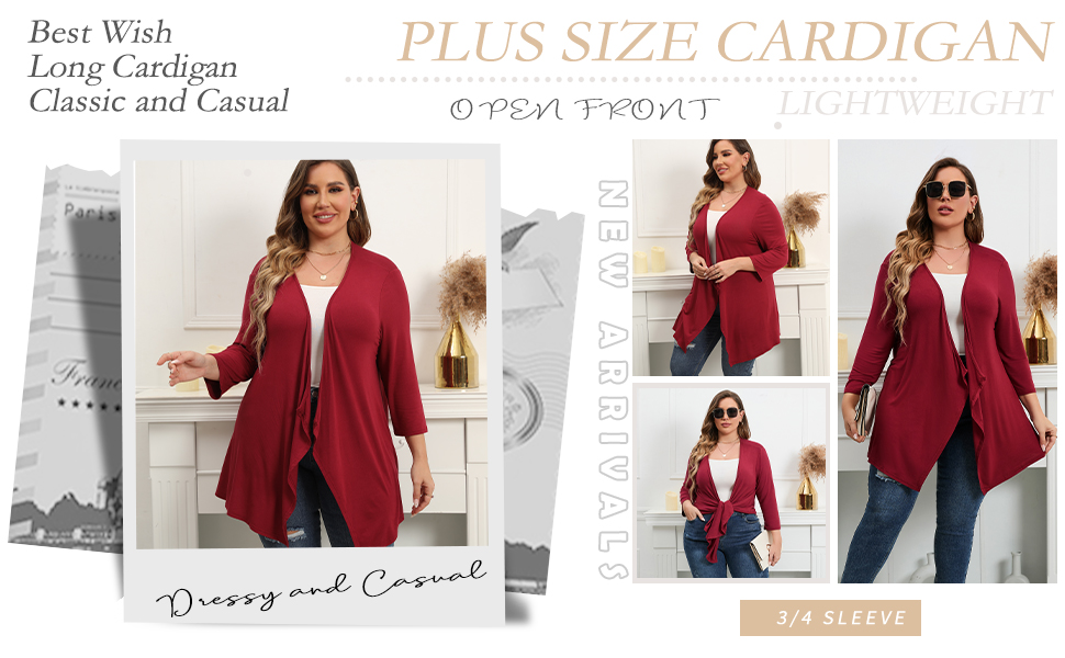 cardigan open front