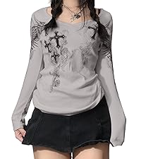 y2k shirts long sleeve tops for women fall winter shirts tunic tops