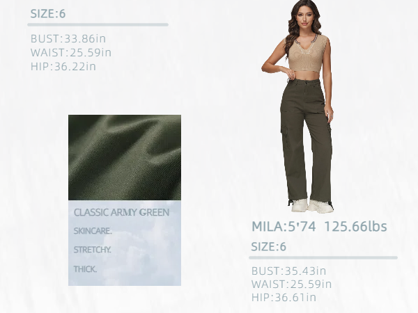 High Waisted Cargo Pants Women Wide Leg Y2K Baggy Stretchy Casual Pants Straight Slacks Streetwear