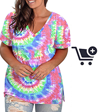 plus size tie dye shirts