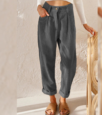 Corduroy Pants for Women Straight Leg Pants High Waisted Casual Loose Comfy Trousers with Pockets