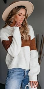 NEYOUQE Knitted Pullover Sweaters for Women Fall Winter Sweater Somens Casual Tops