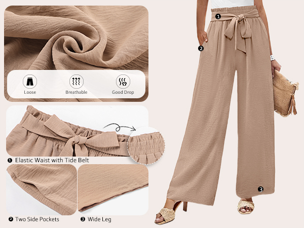 khaki high waisted dress pants