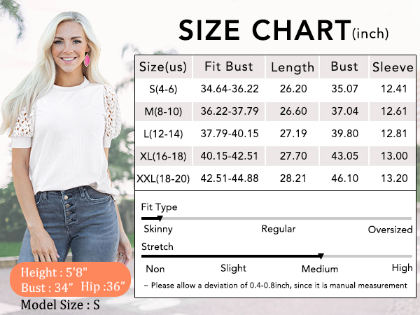 Lace Sleeve Tops Ribbed Knit Blouses for Women