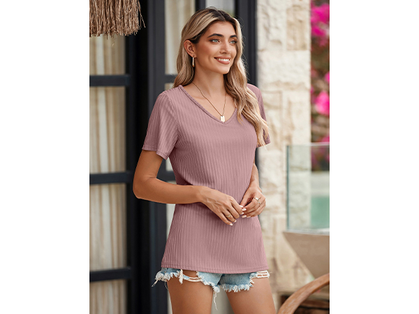 Short Sleeve Shirts for Women Trendy Casual