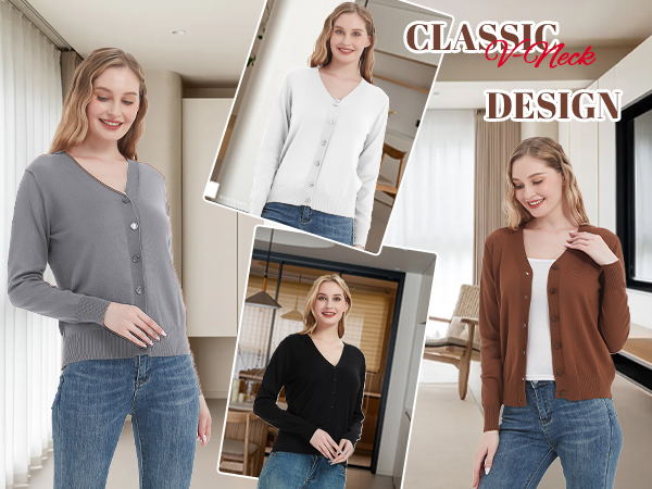 Women''s Long Sleeve Cardigan Sweater