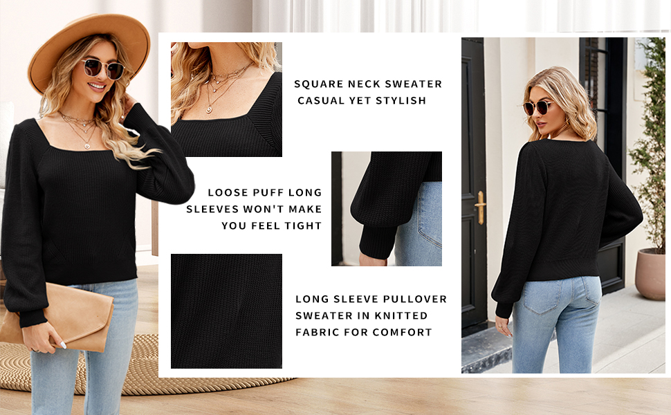 square neck sweater