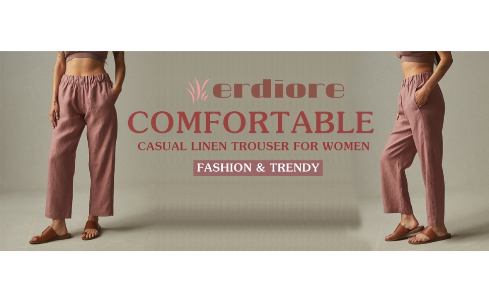 Cotton Linen Pants Women