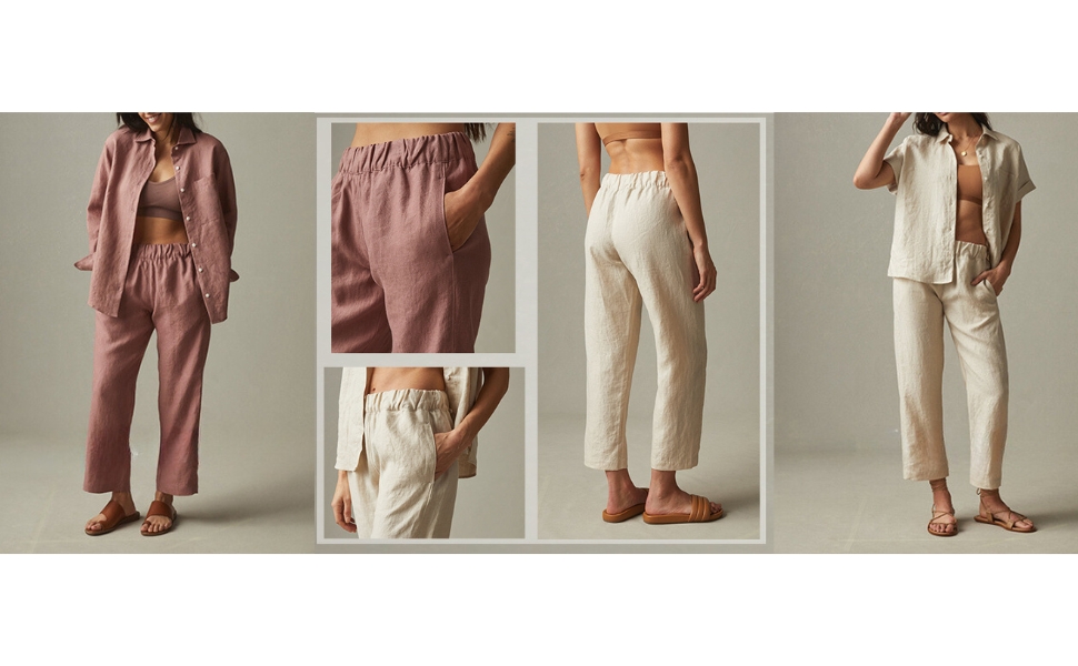 Cotton Linen Pants Women