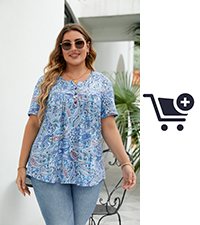 Plus-Size Henley Shirts