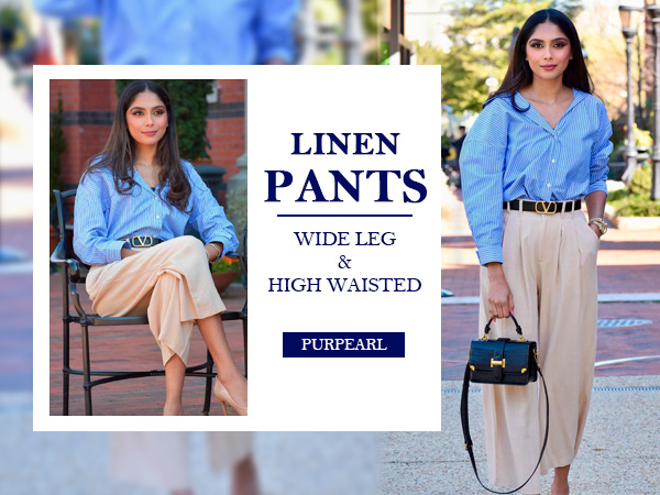 wide leg linen pants