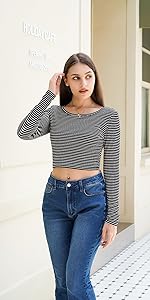 long crop tee