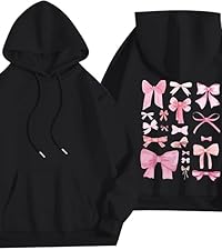 Teen Girls Y2K Hoodie Oversized Loose Pink Palm Puff Hoodie Pullover