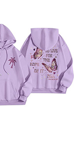 Pink Palm Puff Hoodie