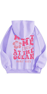 Pink Palm Puff Hoodie