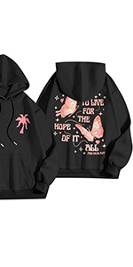 Pink Palm Puff Hoodie