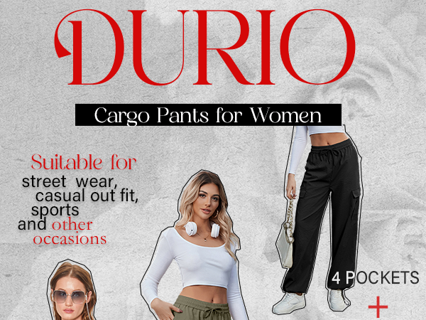 Durio Cargo Pants for Women