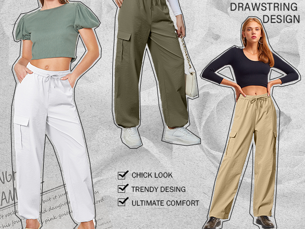 DURIO Cargo Pants for Women