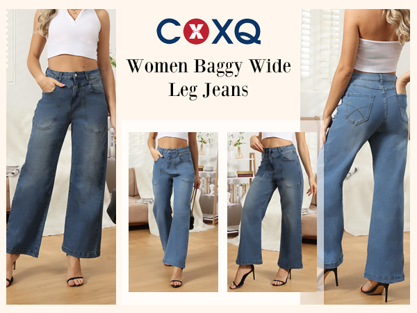 women baggy wide leg jeans