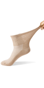 Loose Men''s Diabetic Quarter Socks