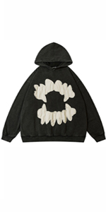 Gothic Women''s/Men''s Harajuku Sweatshirt Hooded Sweater Loose Hip-hop