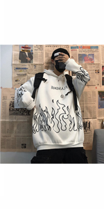 Gothic Women''s/Men''s Harajuku Sweatshirt Hooded Sweater Loose Hip-hop