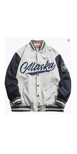 Men&#39;s baseball uniform tide brand letter embroidery jacket